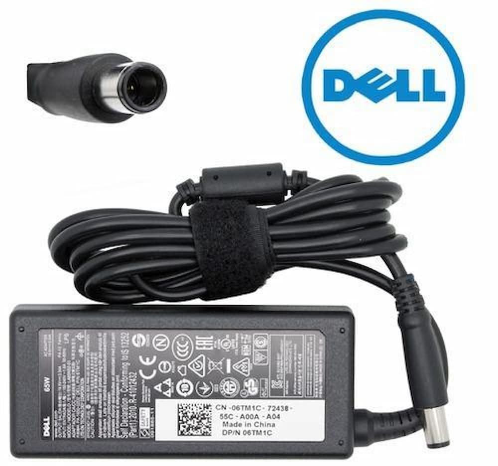 Dell Laptop Charger - Black 19.5V 3.34A 65w 7.4 * 5.0 mm