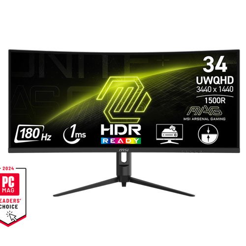 MSI MAG 342CQR E2 34" UWQHD (3440 X 1440) 180 1ms Adaptive Sync Gaming Monitor