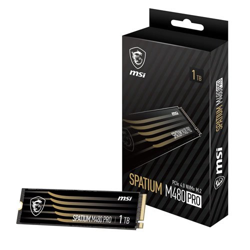 MSI Spatium M480 PRO 1TB PCIE 4.0 NVME M.2 SSD