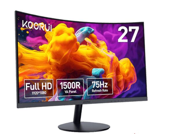 KOORUI 27"INCH 27N5CA CURVED VA BRAND NEW MONITOR 75HZ